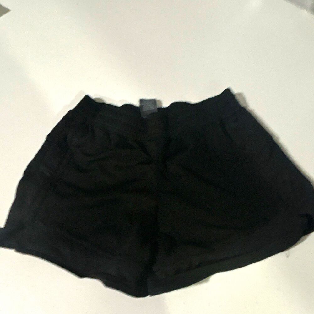 Champion Girls Athletic Knit Shorts Black Solid Elastic Waist Pull On Size 10-12